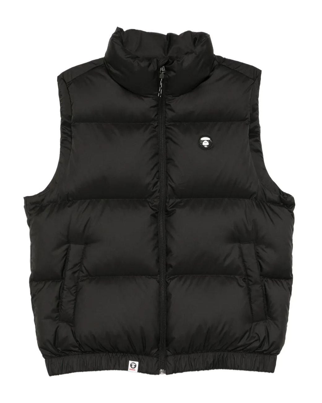 Aape By A Bathing Ape Black Logo-Patch Gilet for men