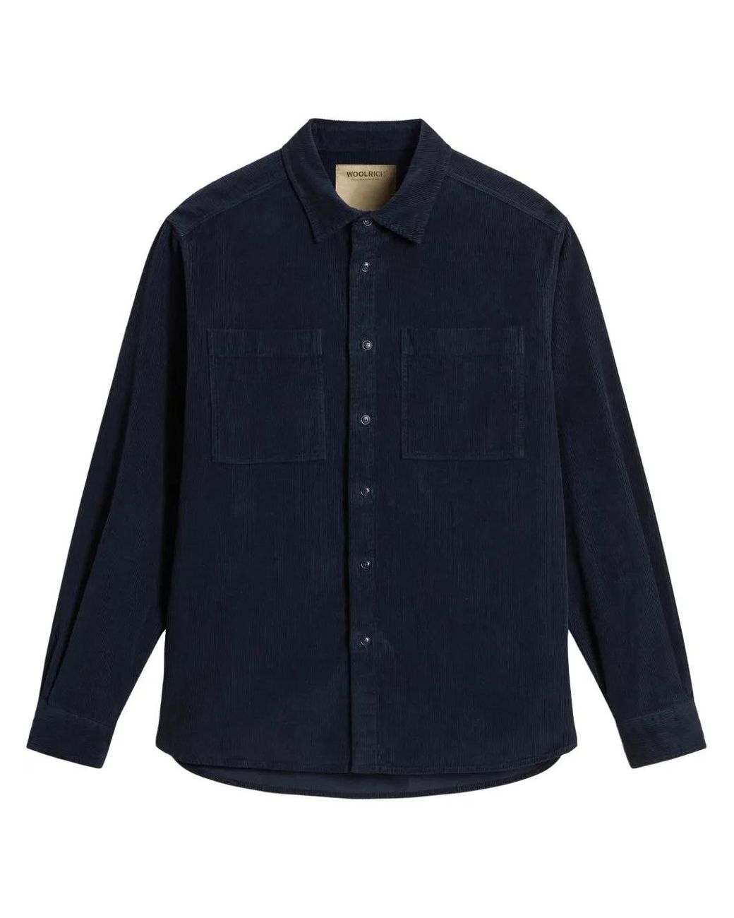 Woolrich Blue Corduroy Shirt for men