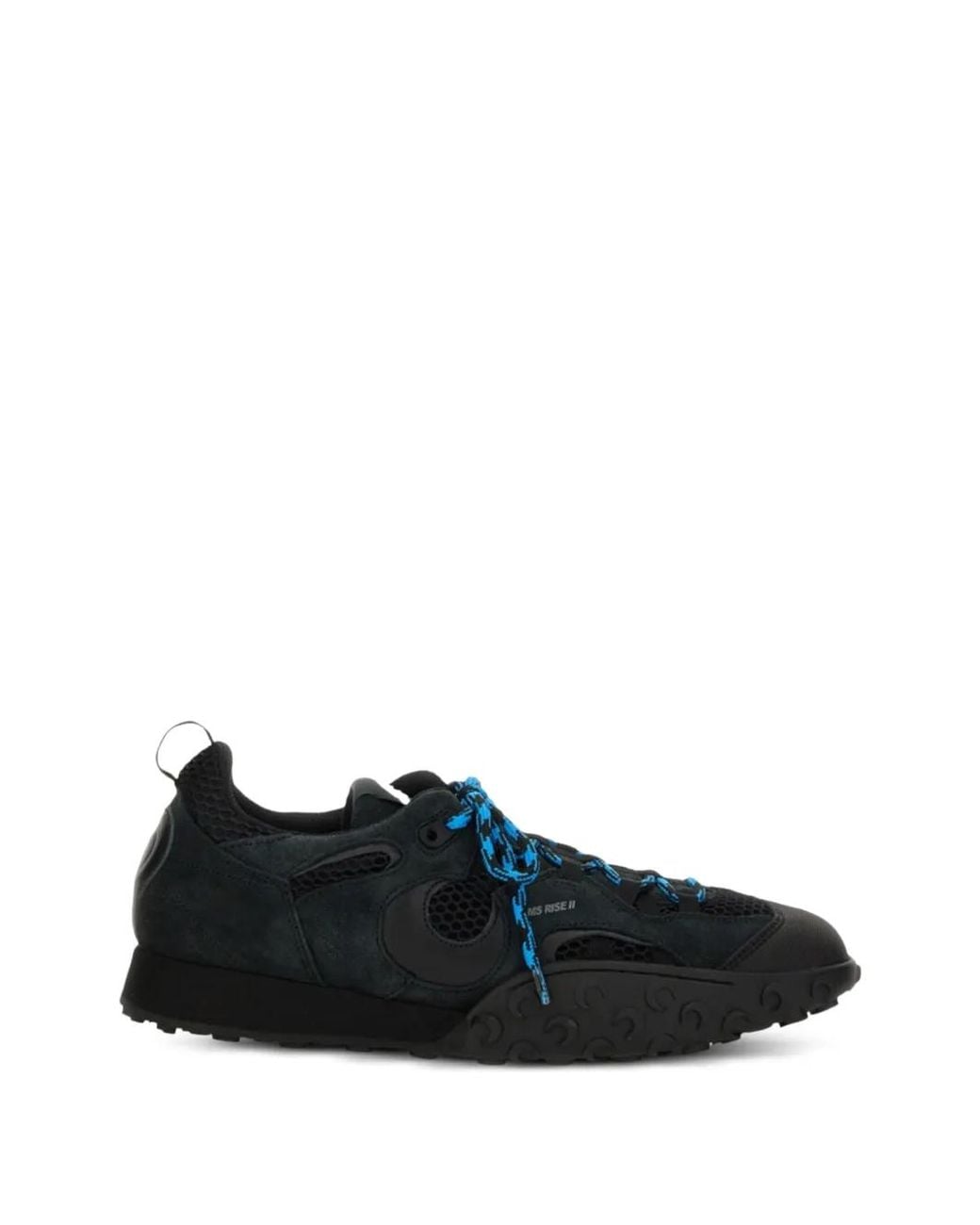 MARINE SERRE Black Cutout Leather Sneakers