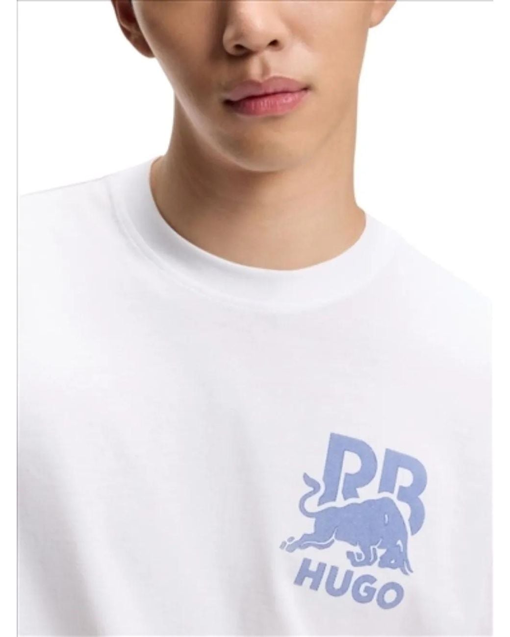 HUGO Blue Delel Logo T-Shirt for men