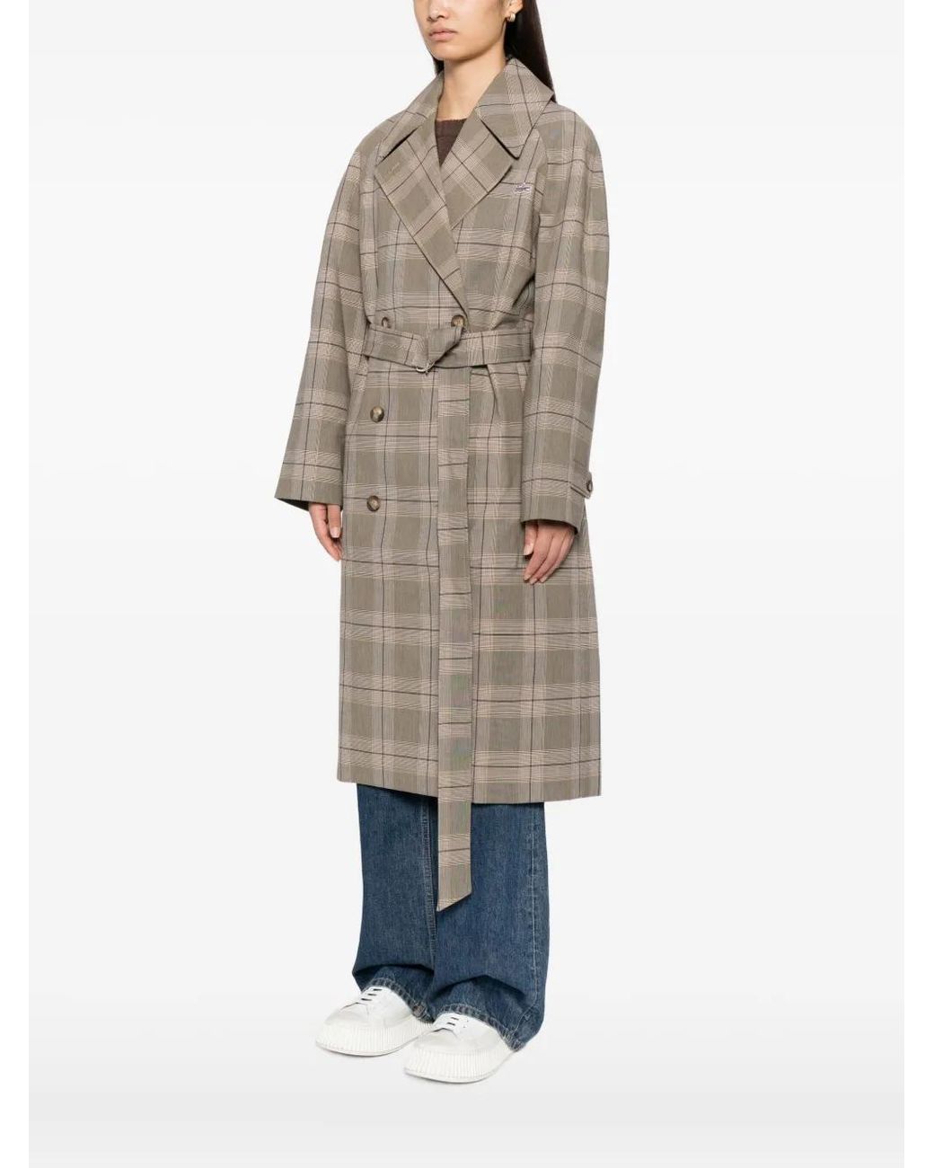 Lacoste Gray Plaid Coat