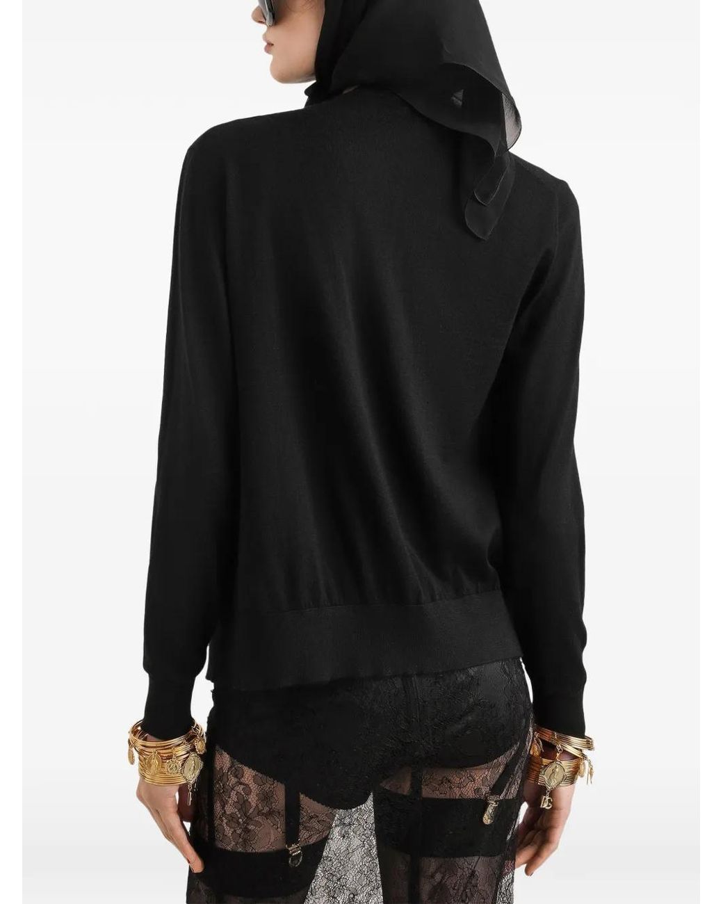 Dolce & Gabbana Black Cashmere Cardigan