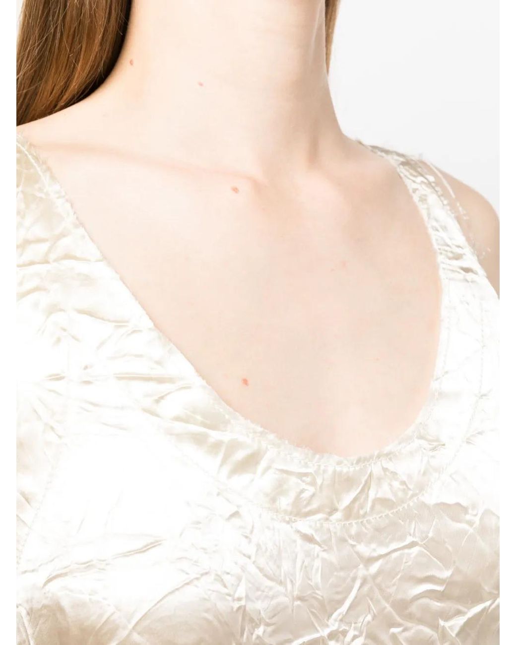 Top Con Efecto Arrugado Lanvin de color White