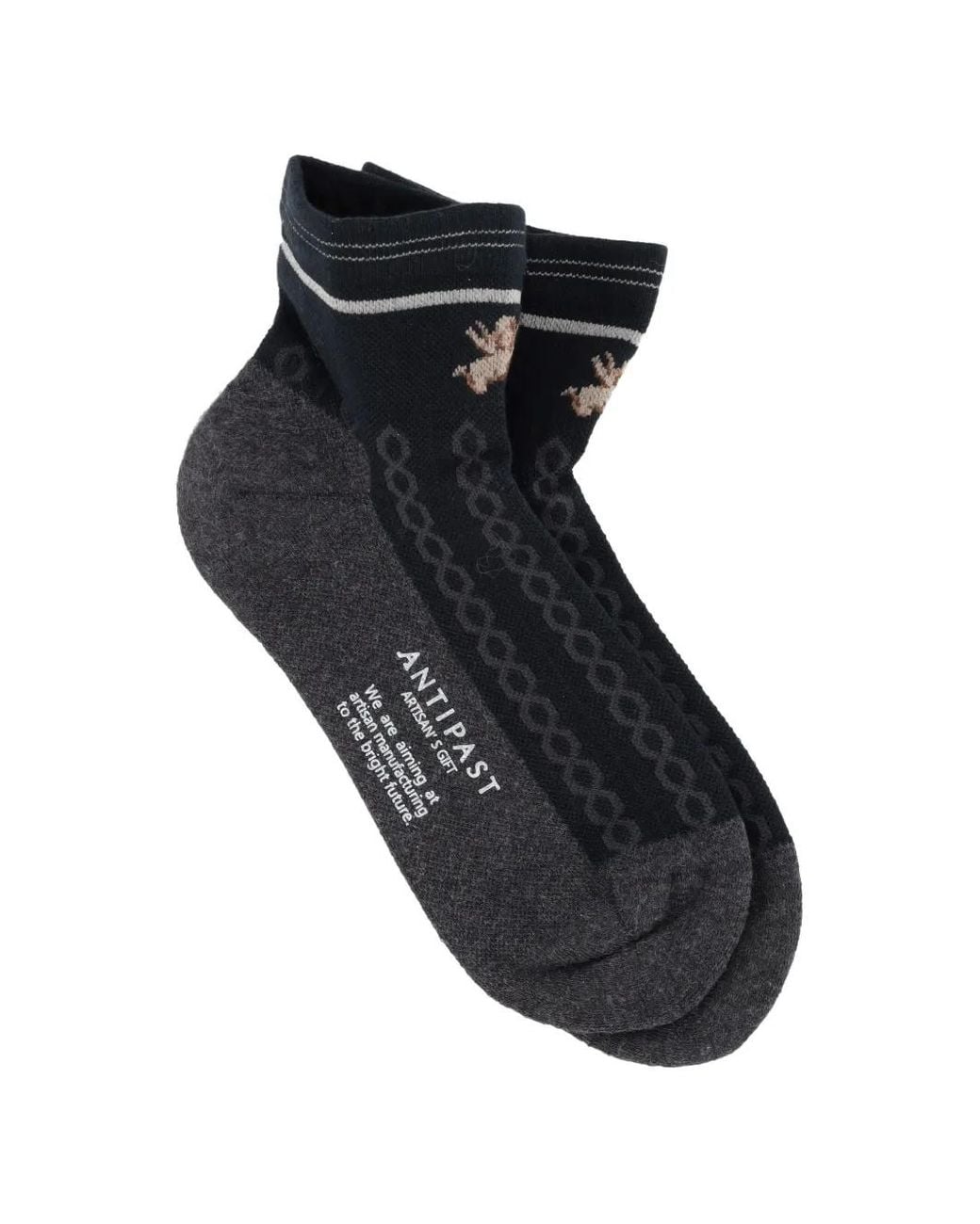 Antipast Black Chaussettes En Maille À Motif