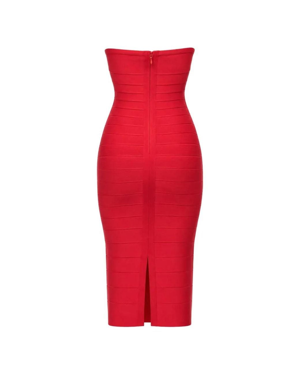Hervé Léger Red Midi Dress Cassidy