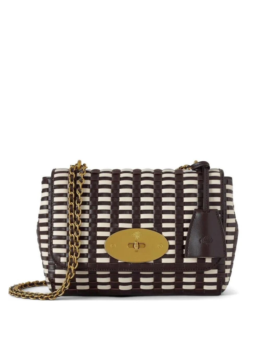 Mulberry Black Woven Postman's Lock Shoulder Bag