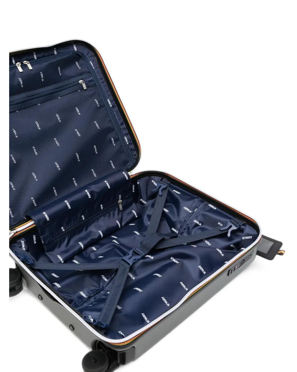 K-Way Black Logo-Embossed Hard-Shell Suitcase for men