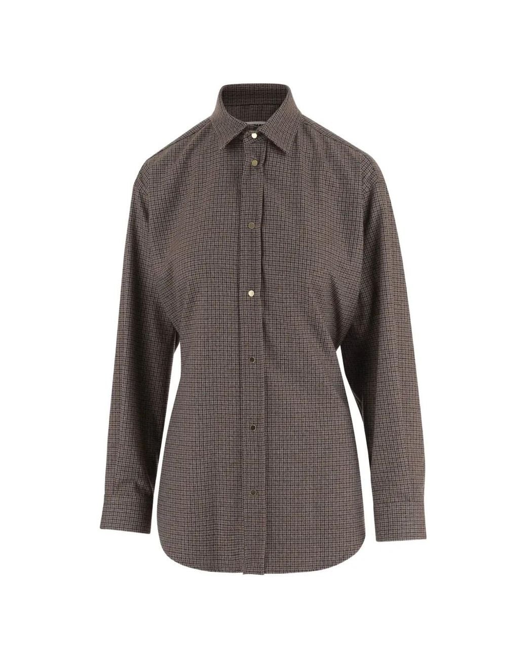 DARKPARK Gray Anne Checked Press-Stud Shirt