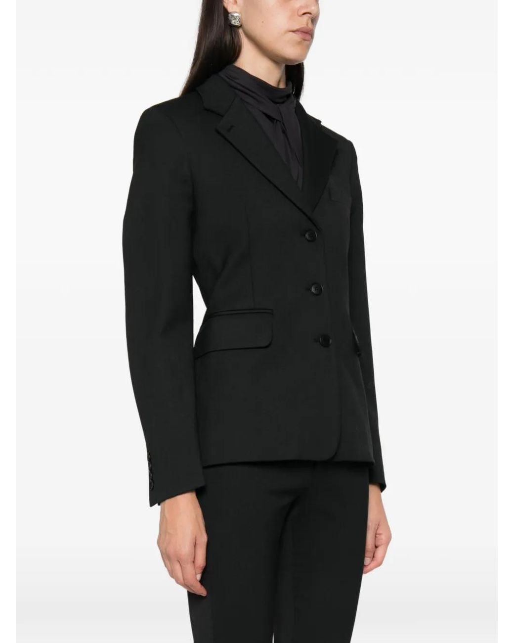 Almada Label Black Single-Breasted Tailored Jacket