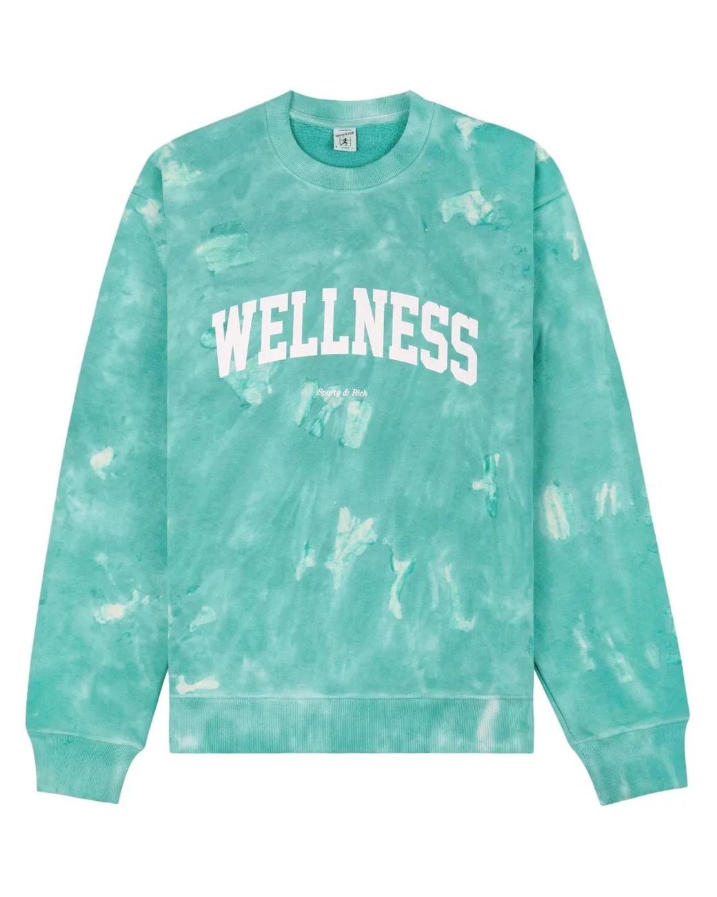 Sporty & Rich Green Wellness Tie-Dye Sweatshirt