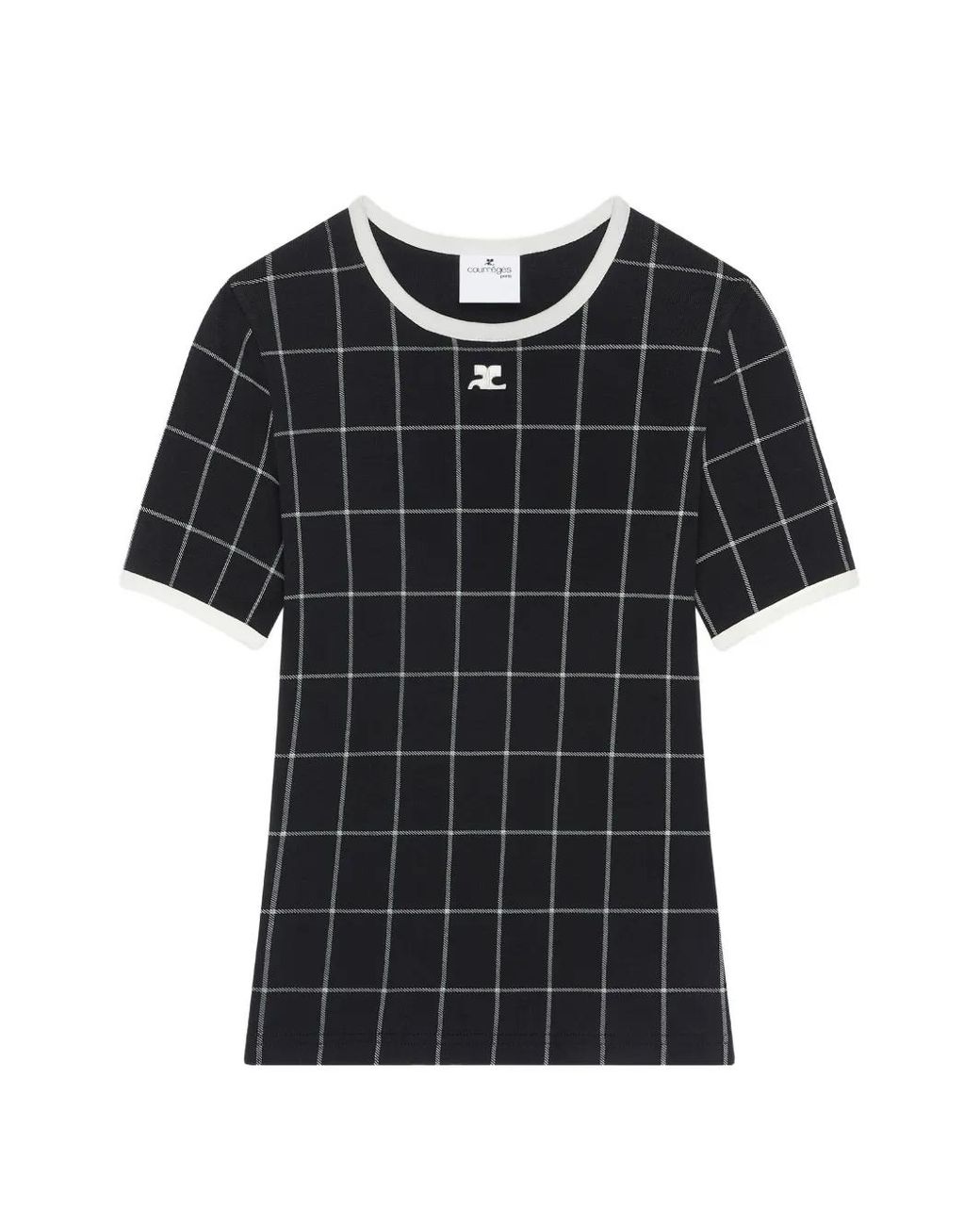 Courreges Black Signature Contrast T-Shirt