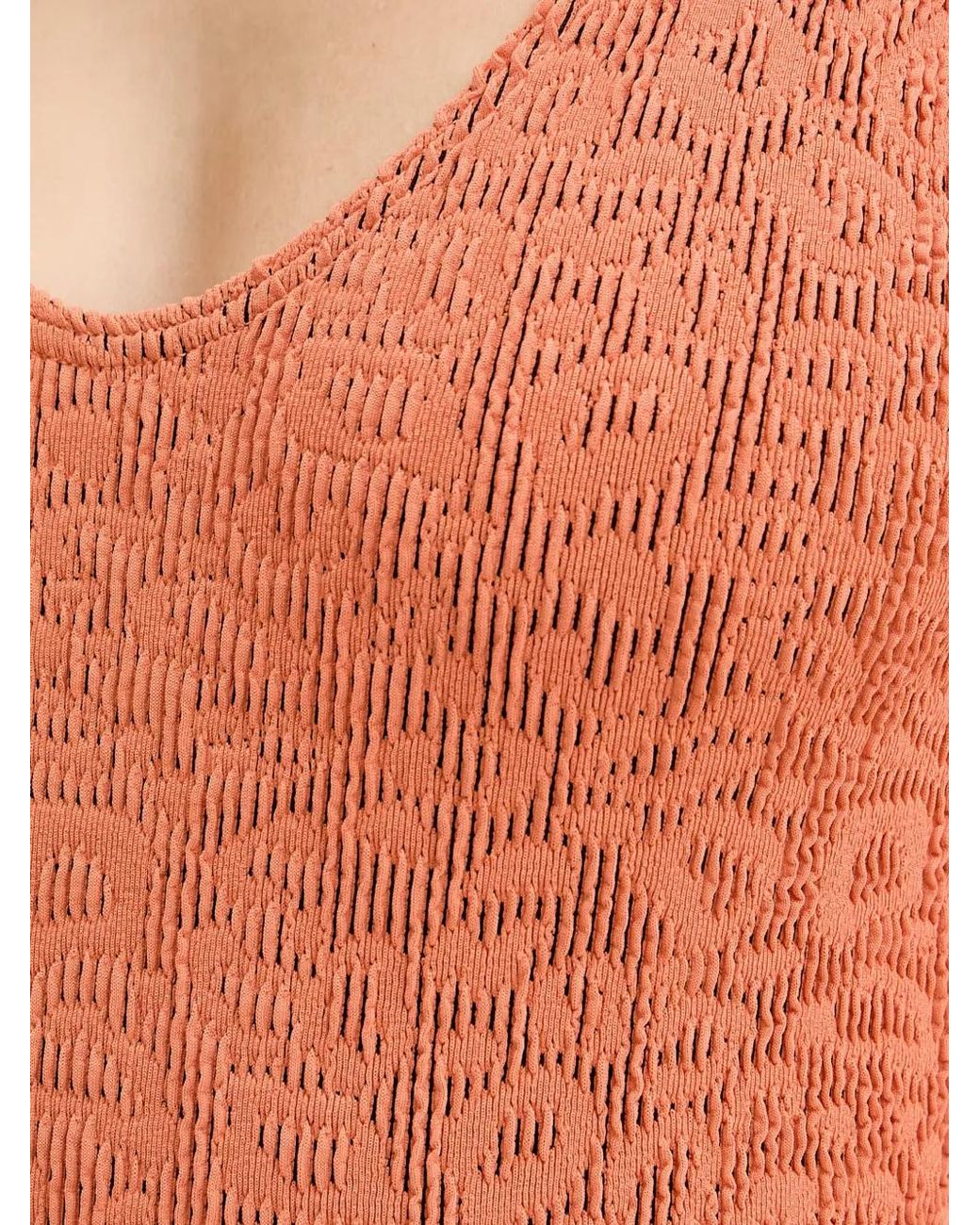 Bondeye Orange Maillot De Bain À Motif Léopard Et Effet Froissé