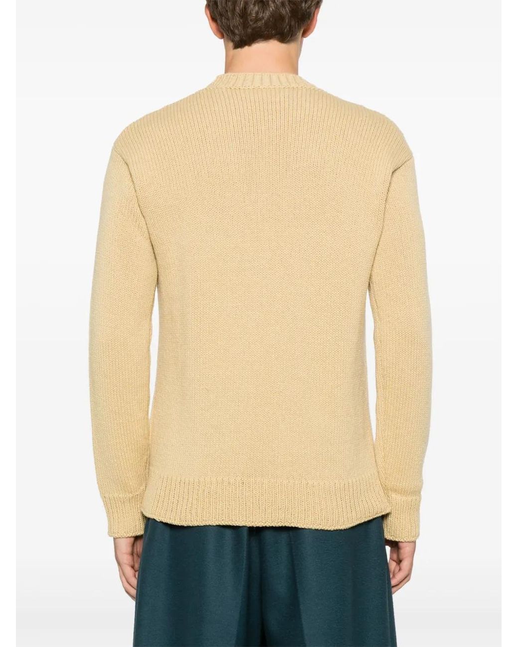 Marni Natural Virgin Wool Sweater for men