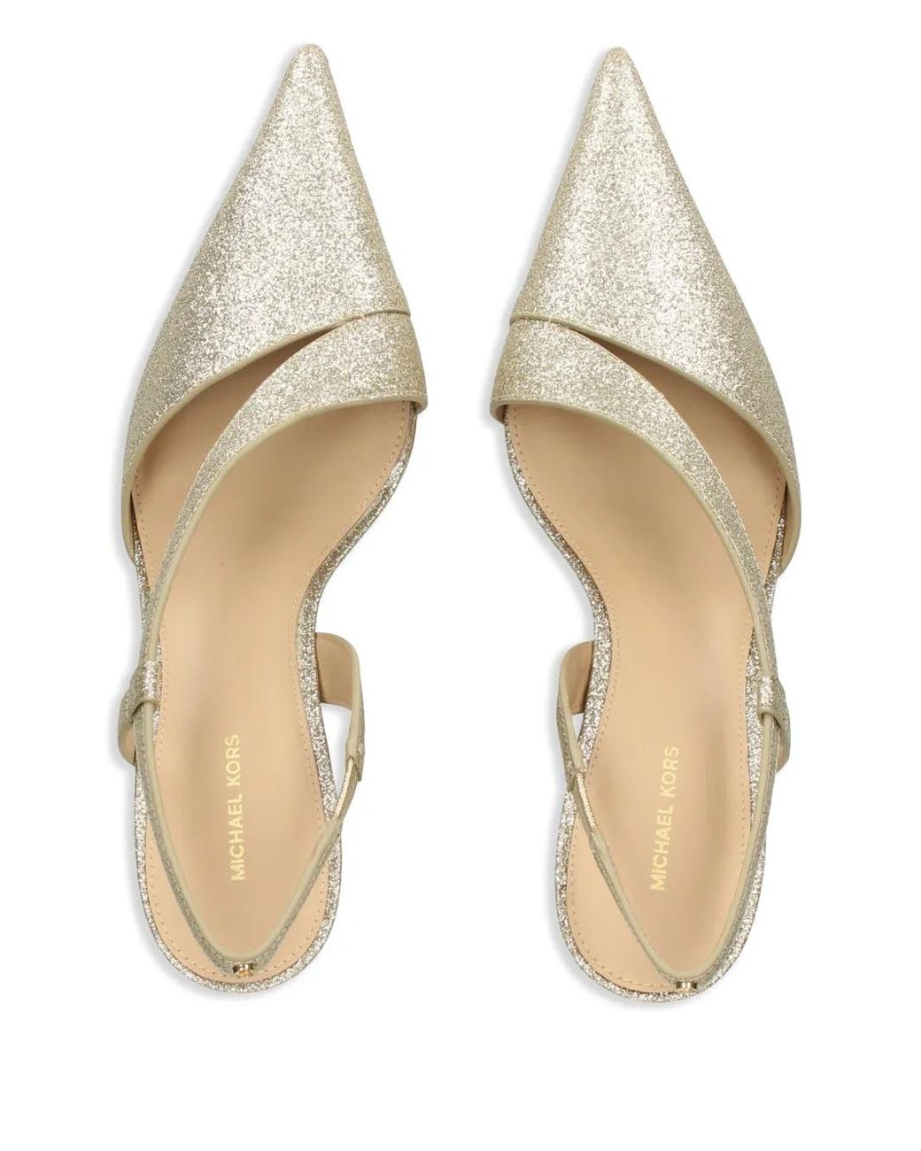 MICHAEL Michael Kors Metallic Calf Leather 'Jaida' Slingback