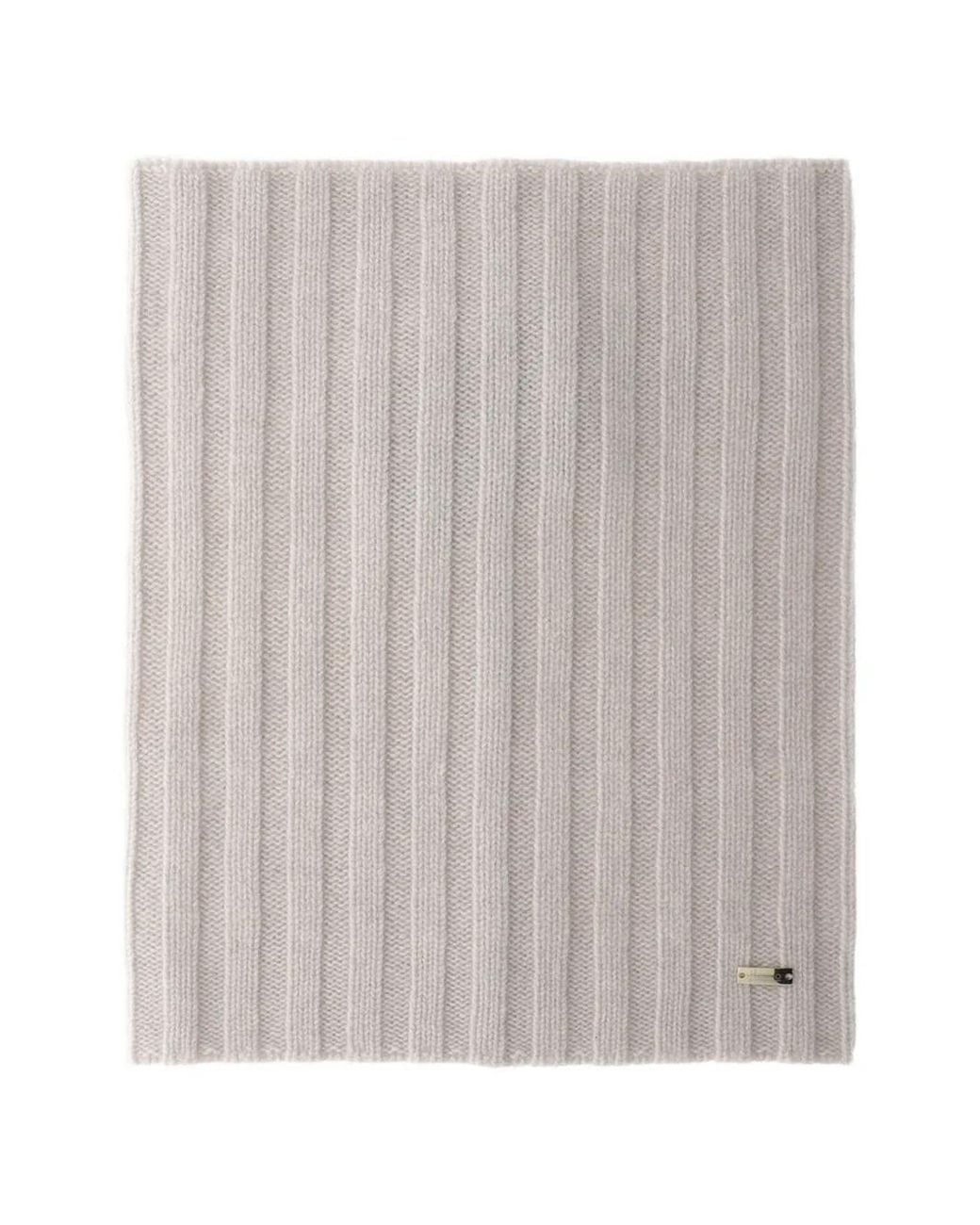 Herno Gray Écharpe En Maille Côtelée