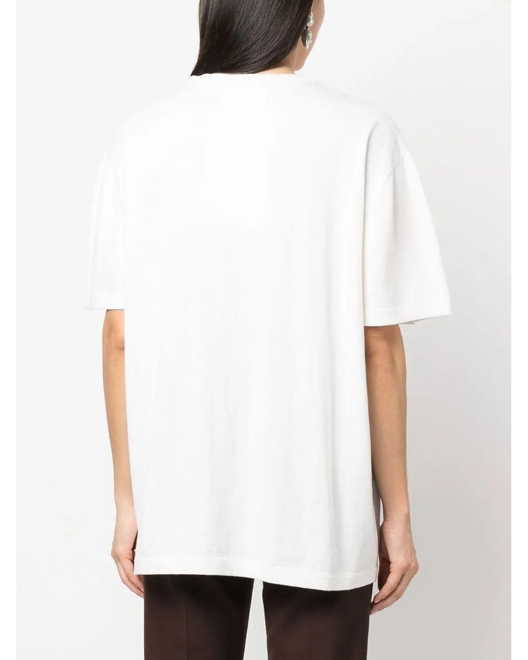 Extreme Cashmere White Cotton-Cashmere T-Shirt