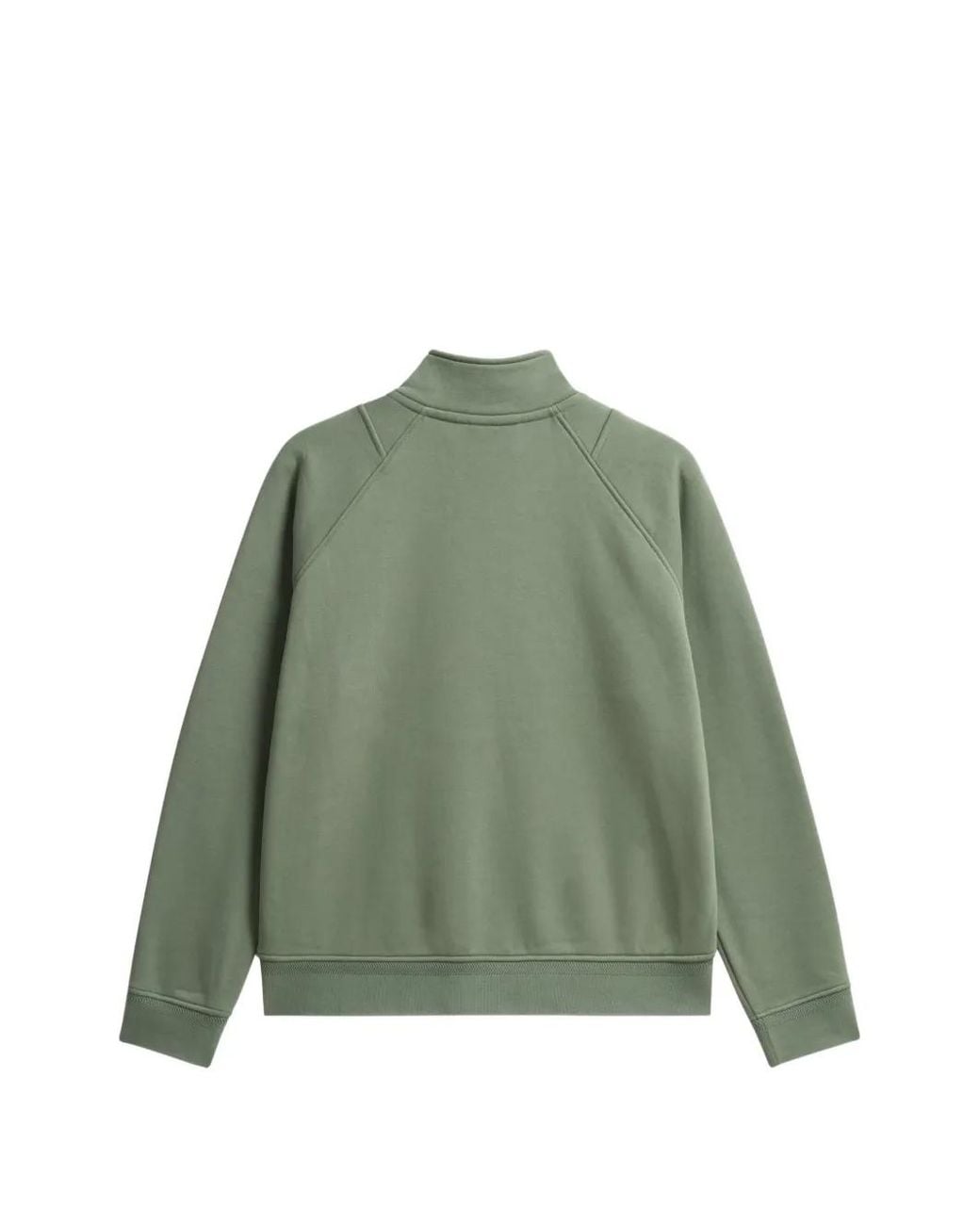 Pringle of Scotland Green Brushed-Back Half-Zip Sweatshirt