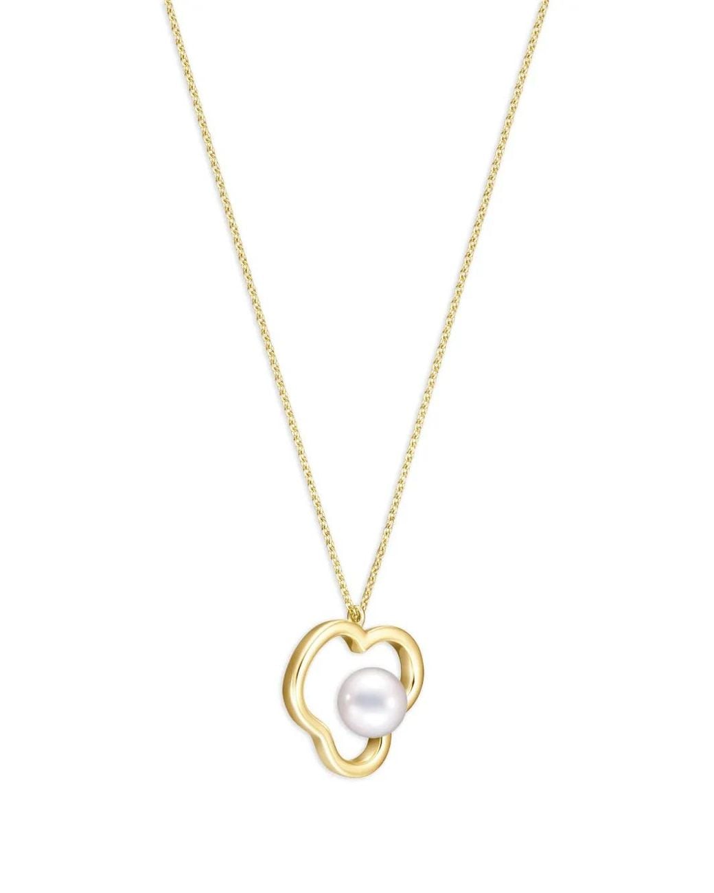 Tasaki Metallic 18K Collection Line Chants Signature Akoya Pearl Necklace