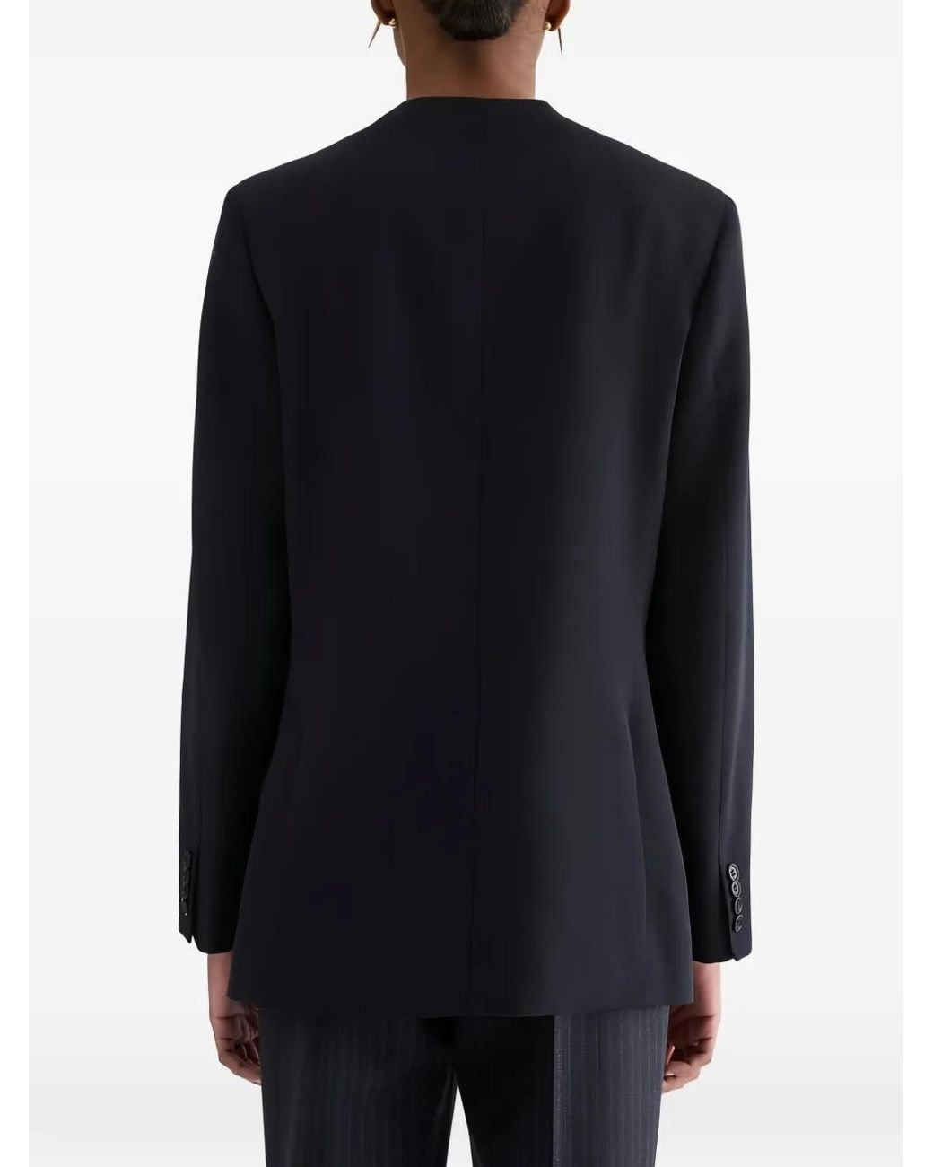 Jil Sander Blue Wool Gabardine Tailored Jacket