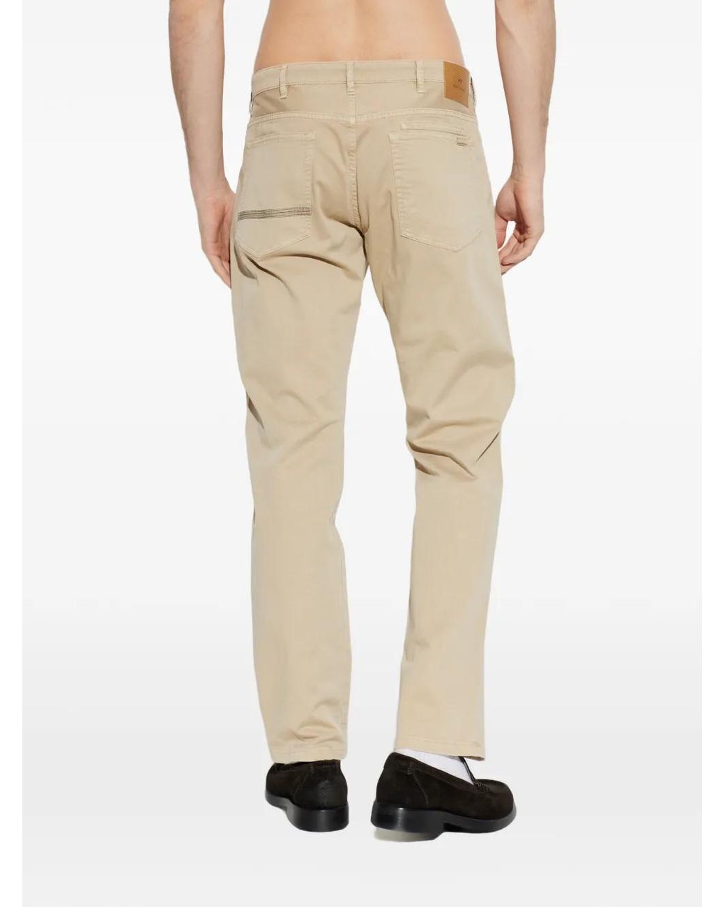 Paul Smith Broek Met Logopatch in het Natural voor heren