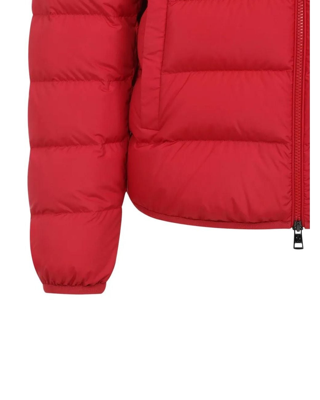 Moncler Red Montbrocq Hooded Quilted Down Jacket for men
