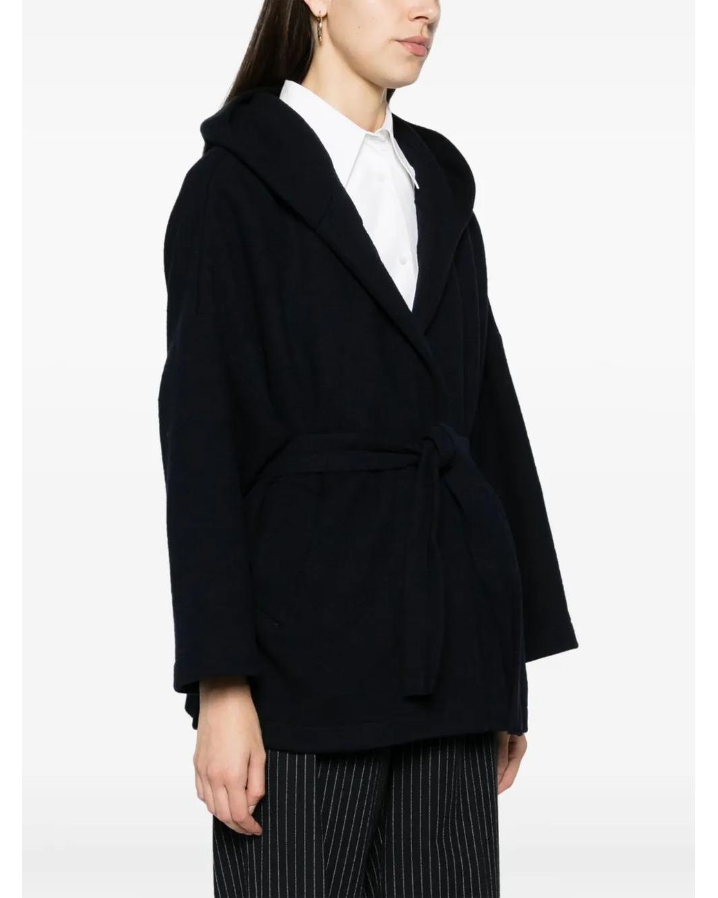 Barena Black Carmela Virgin-Wool Coat
