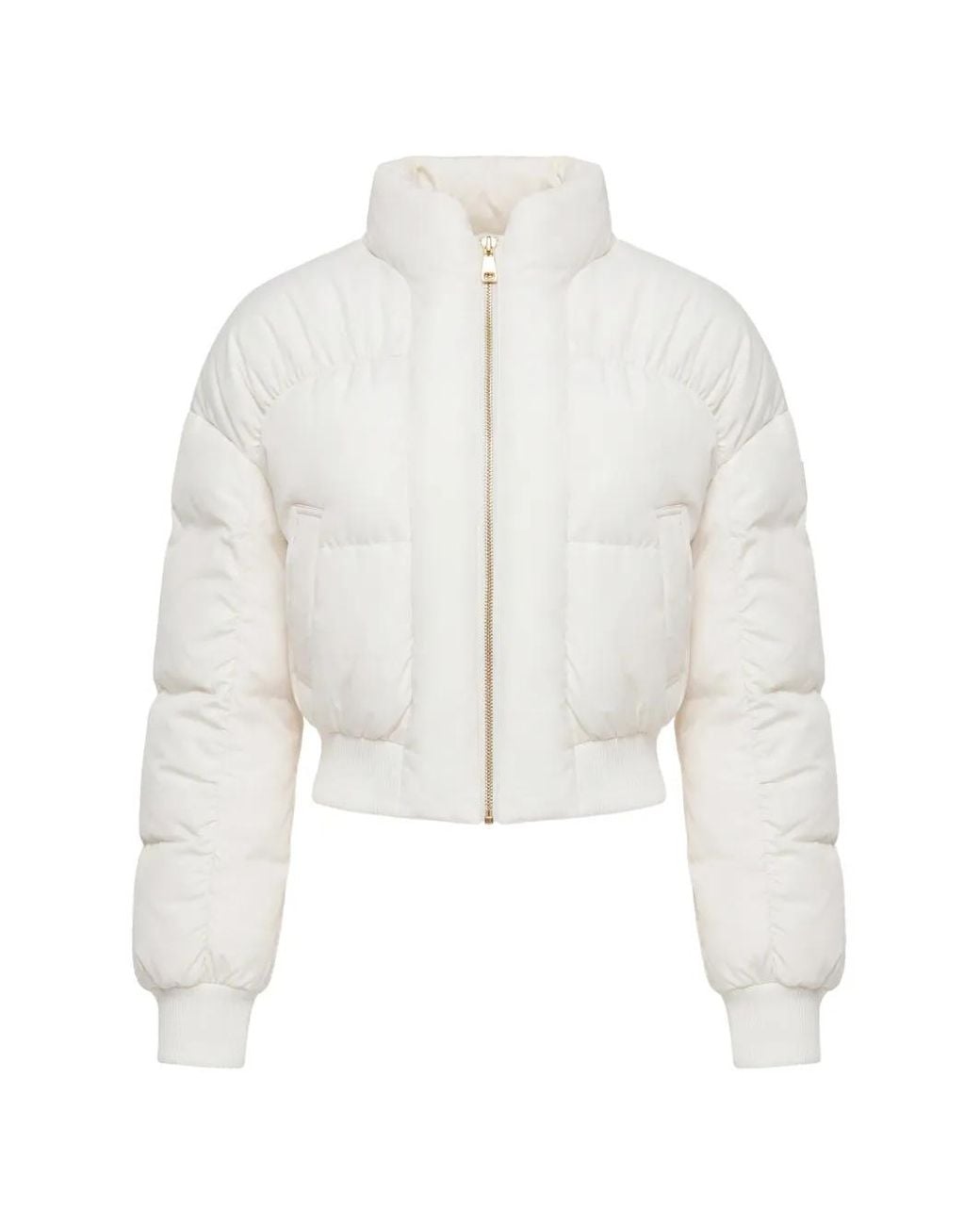 Elisabetta Franchi White Quilted Puffer Jacket