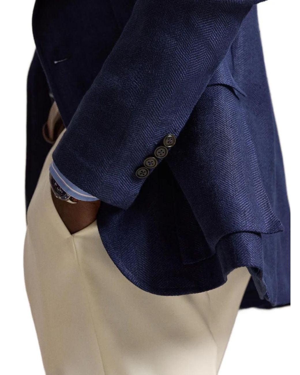 Polo Ralph Lauren Blue Rl67 Herringbone Jacket for men