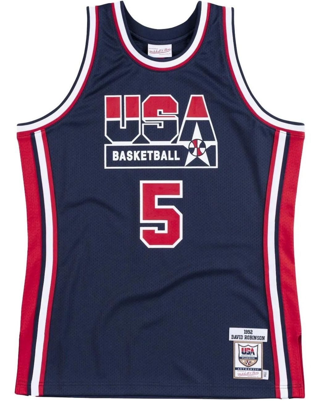 Mitchell & Ness Blue Authentic "Team Usa 1992 David Robinson" Jersey for men