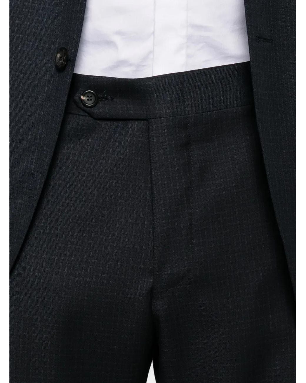 Bufanda A Cuadros Canali de hombre de color Black