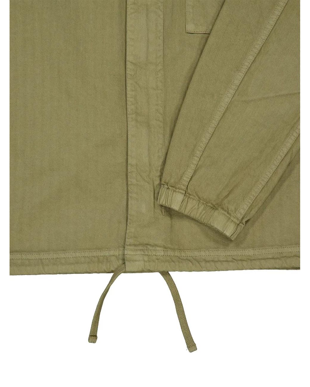 Stone Island Green 1200014 Cotton Herringbone Overshirt for men