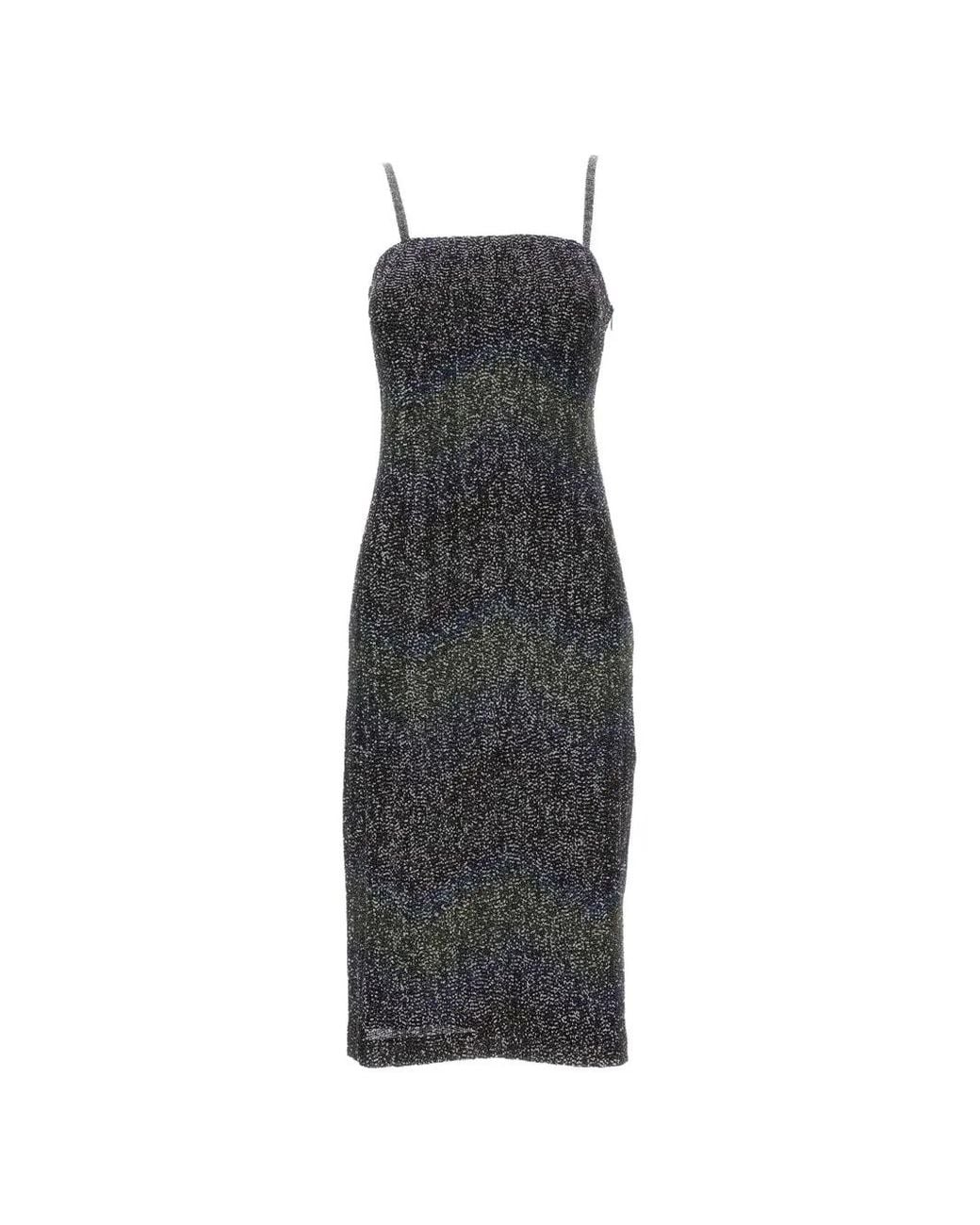 Missoni Black Dégradé Bustier Long Dress With Sequins