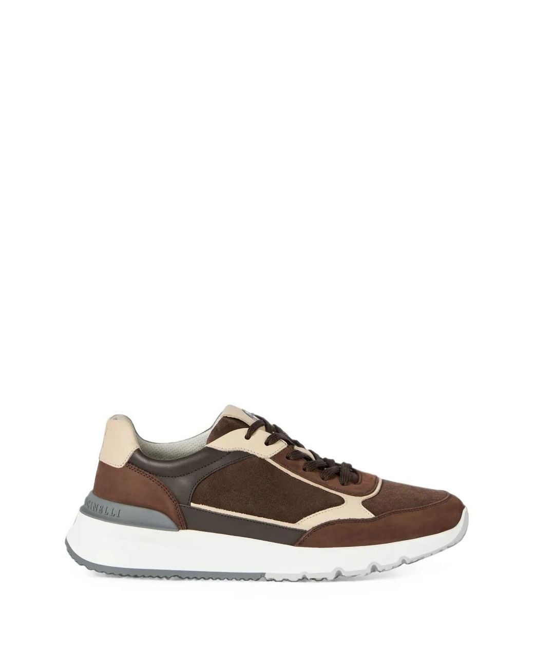Brunello Cucinelli Brown Lace-Up Sneakers for men