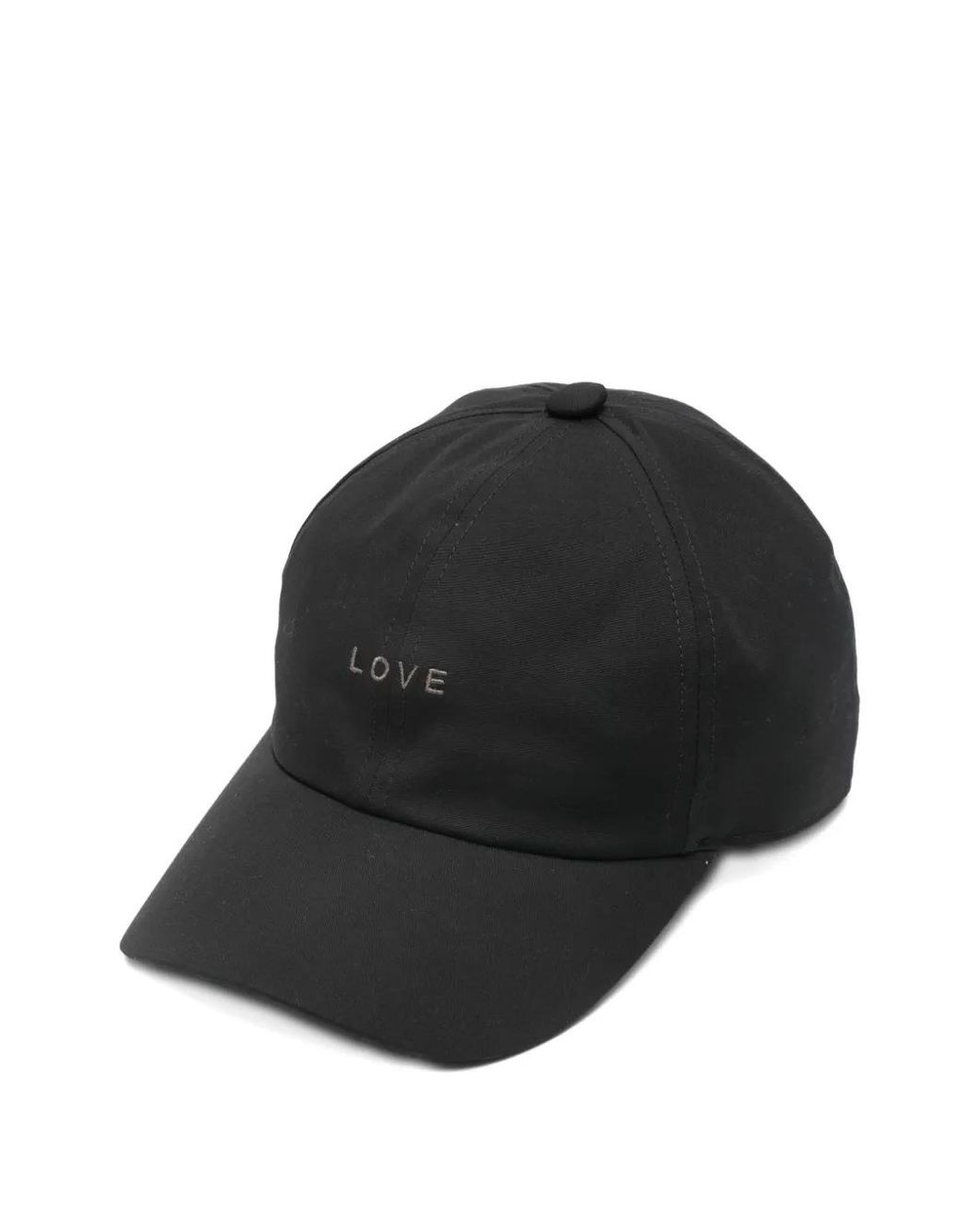 Rick Owens Black Embroidered Baseball Cap
