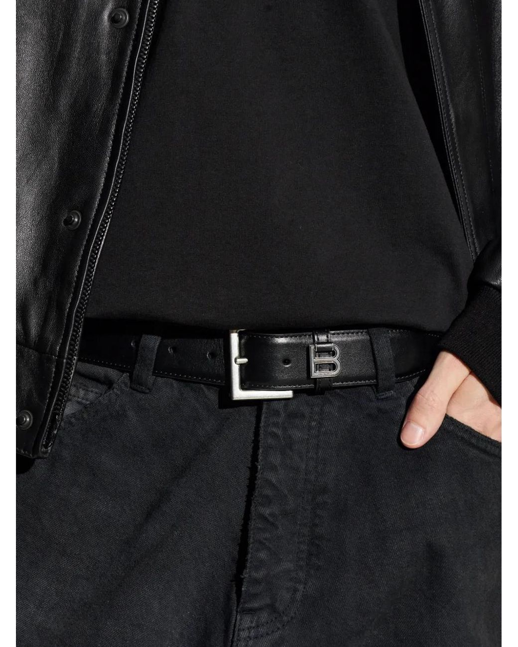 Balenciaga White Hourglass Belt for men