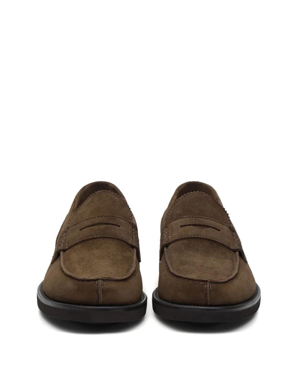 Lottusse Brown Daytona Suede Loafers for men