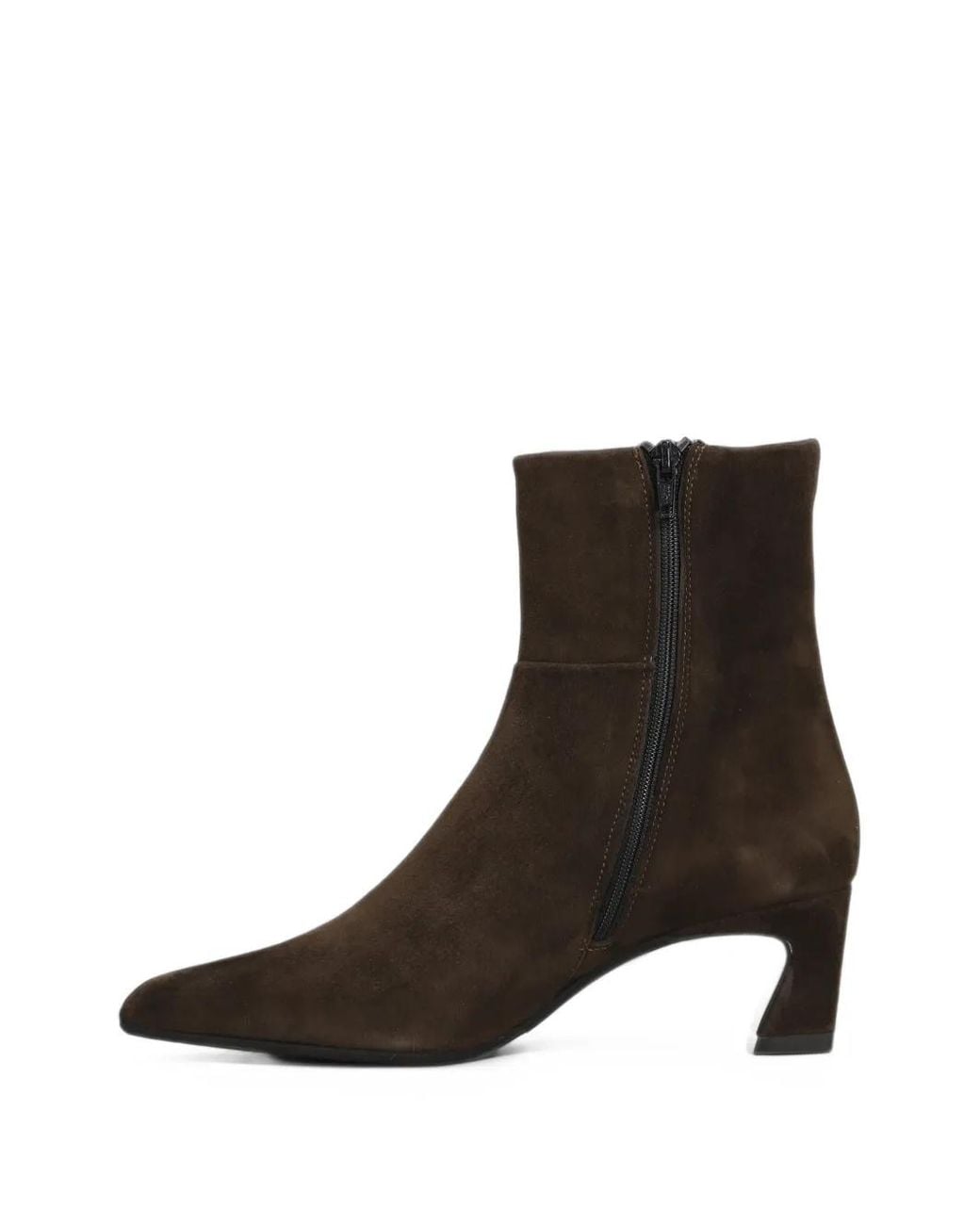 Evaluna Black Pointed-Toe Calf Suede Boots
