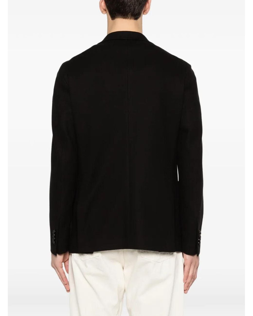Tagliatore Black Single-Breasted Blazer for men