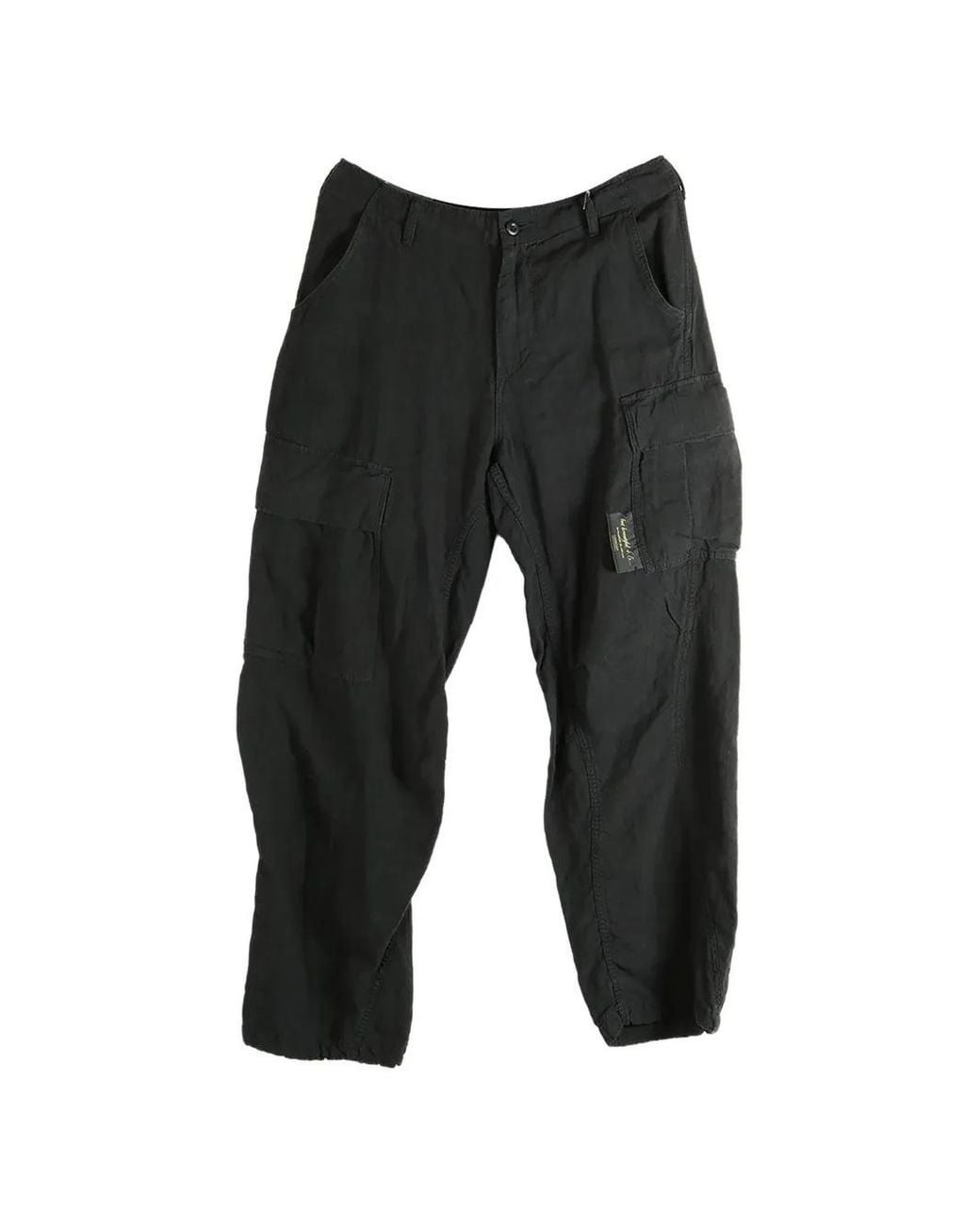 Undercover Black Linen Cargo Pants for men