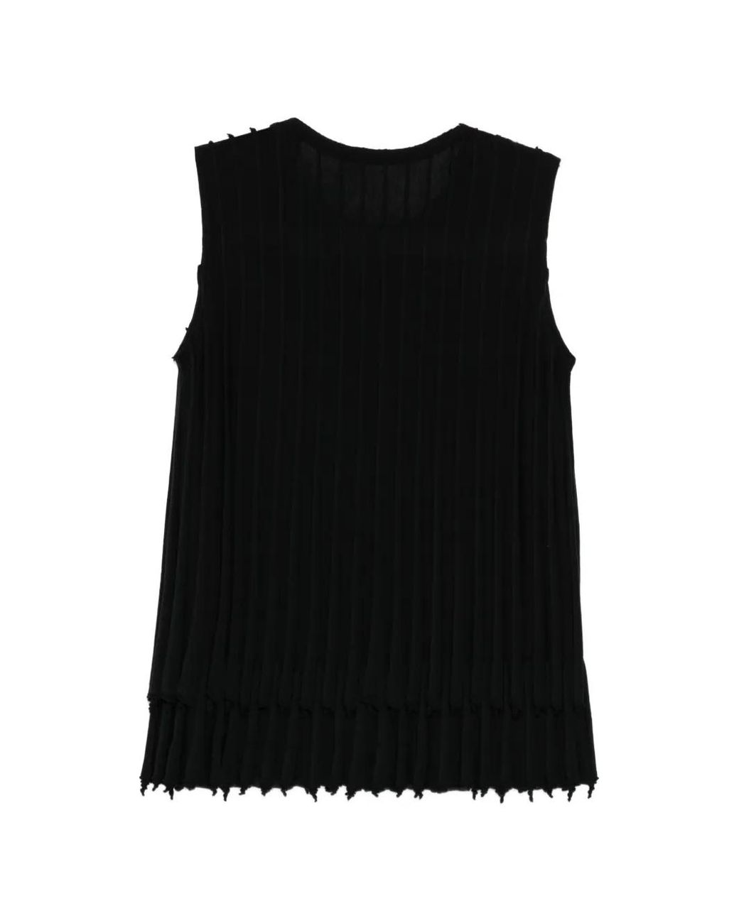 JNBY Black Ribbed Vest Top