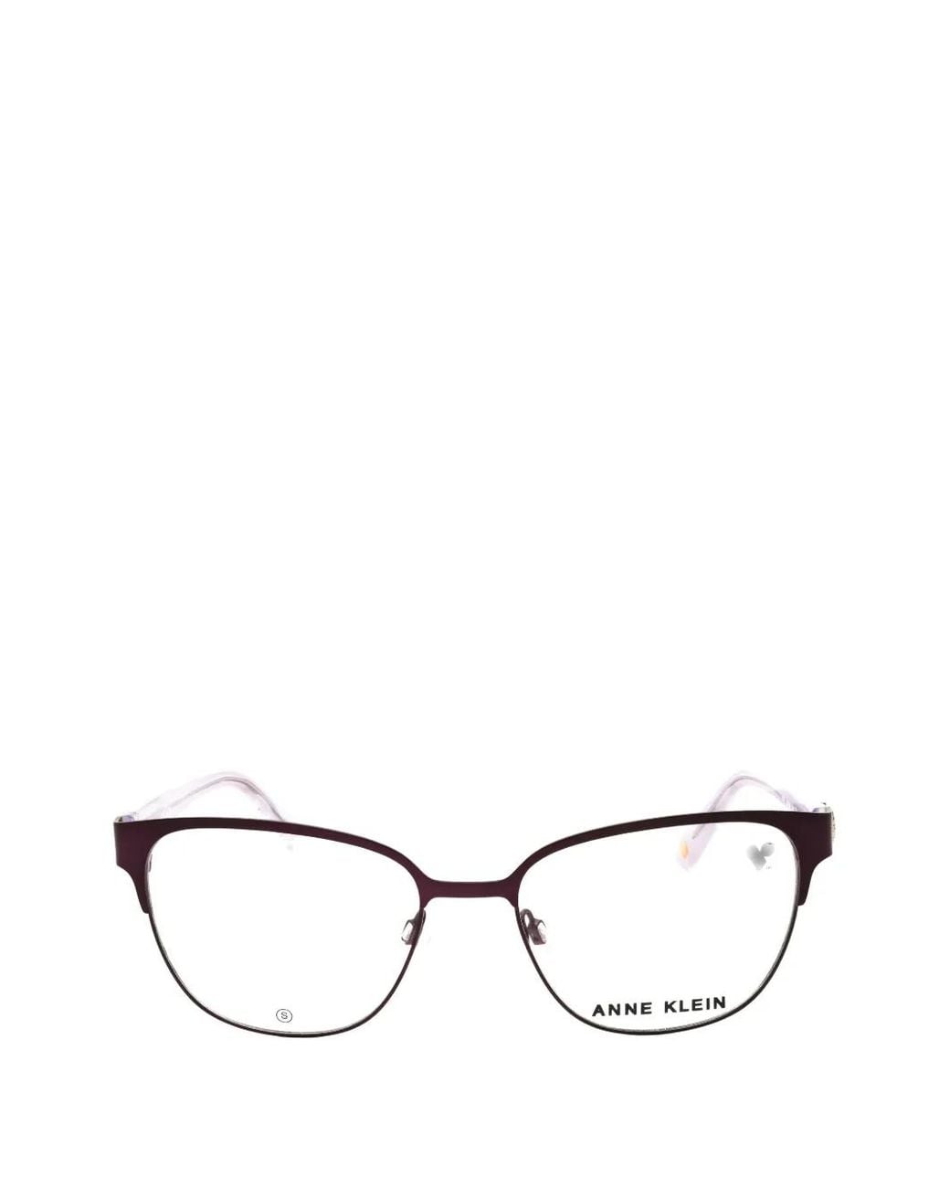 Anne Klein Purple Rectangle-Frame Glasses