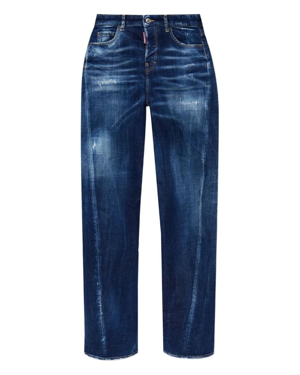 DSquared² Blue D2 Twisted Distressed Jeans