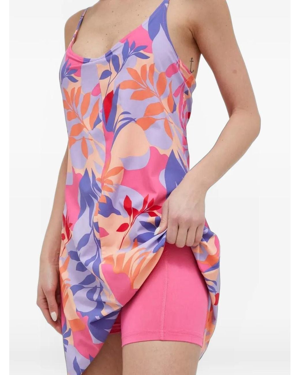Columbia Pink Floral-Print Mini Dress