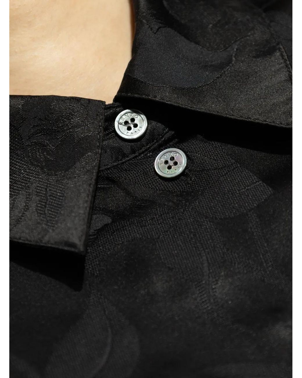 KENZO Black Peonies Shirt