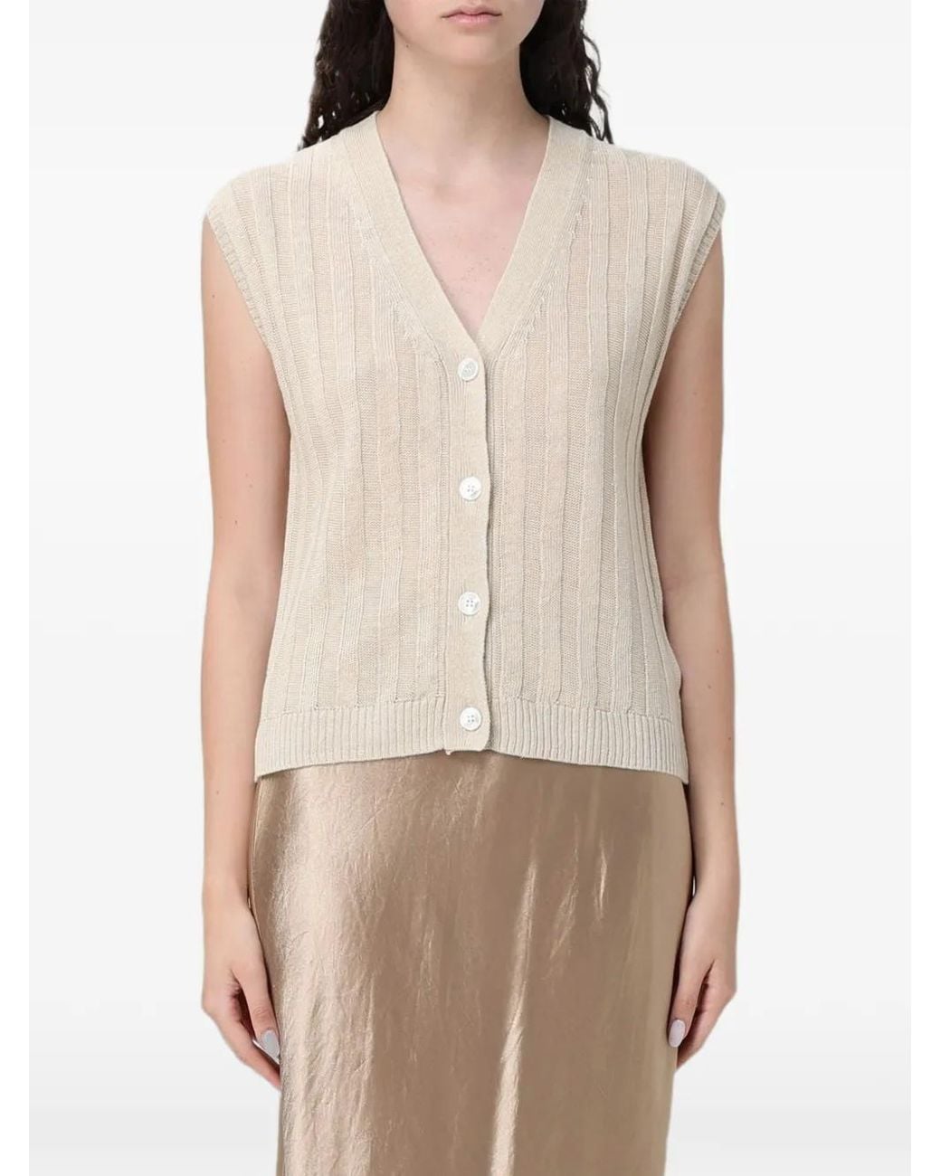 Max Mara Natural Linen Gilet