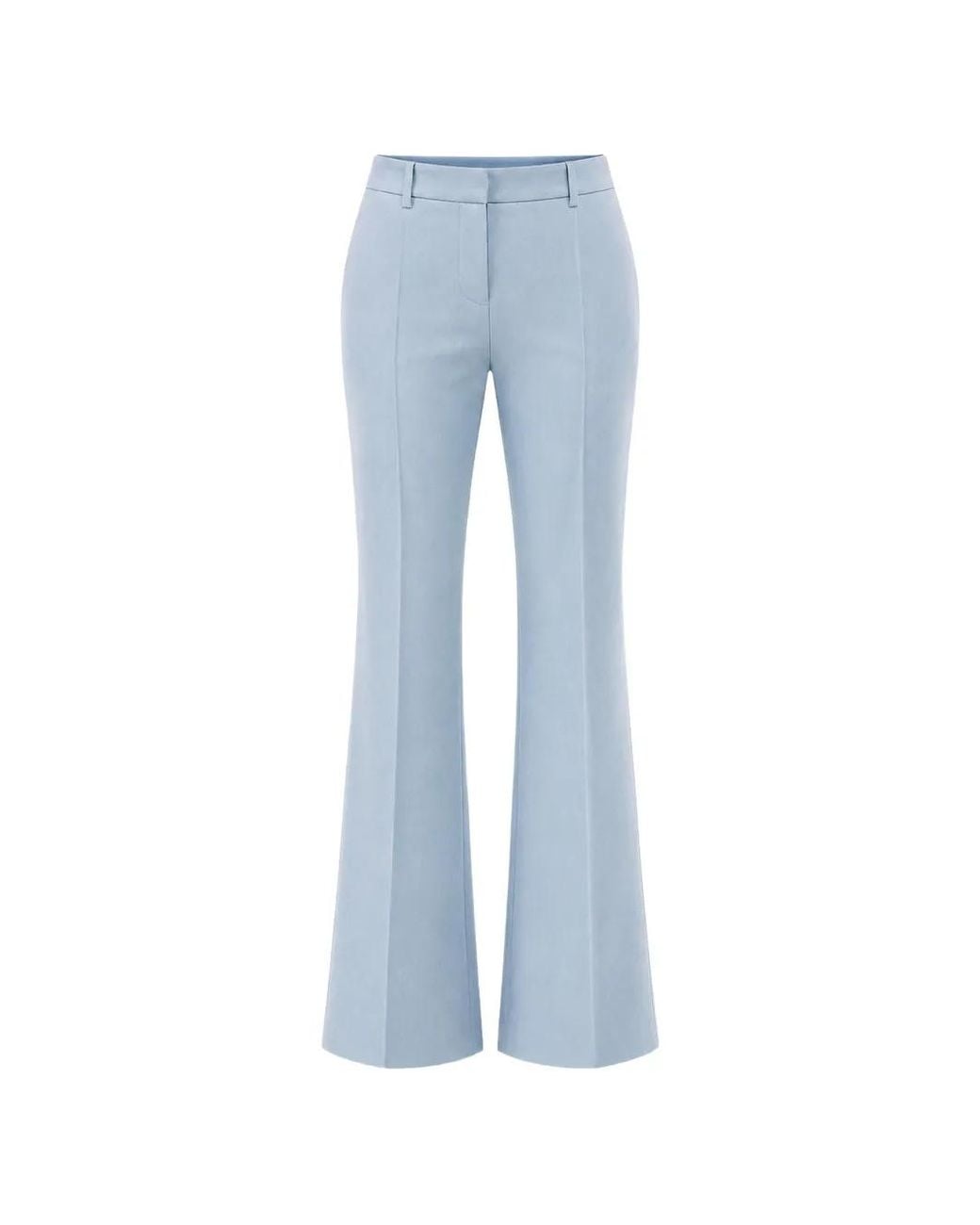 Barbara Bui Blue Pantalon Évasé À Plis Marqués