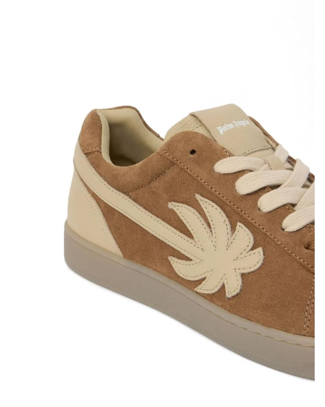 Palm Angels Brown Lace-Up Suede Sneakers for men