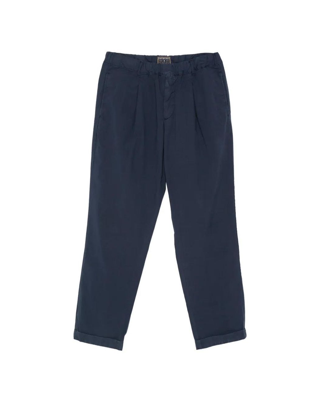 In The Box Blue Belt-Loops Trousers for men