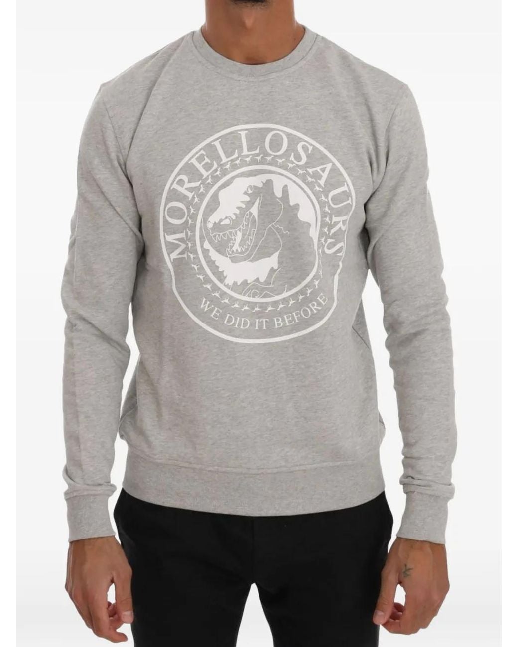 Frankie Morello Gray Morellosaurus Graphic-Print Sweatshirt for men
