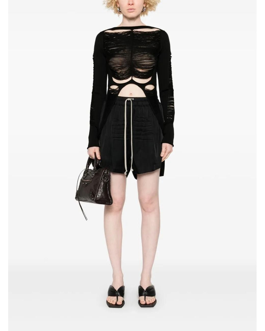 Rick Owens Black Wool Top